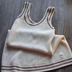 ALO Yoga Ivory Tennis Club  Knit Dress BRAND NEW